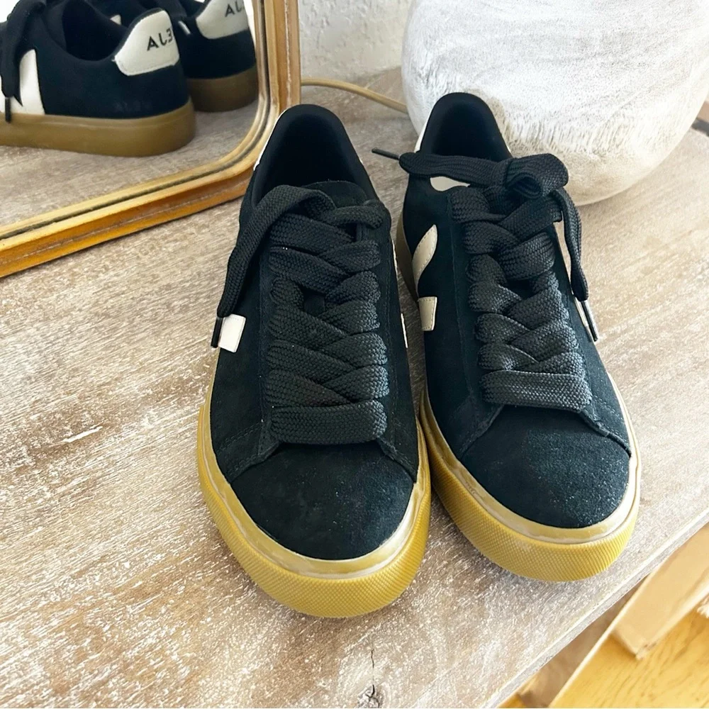 New Veja Campo Bold Sneakers Black Pierre Free People - Picture 4 of 7